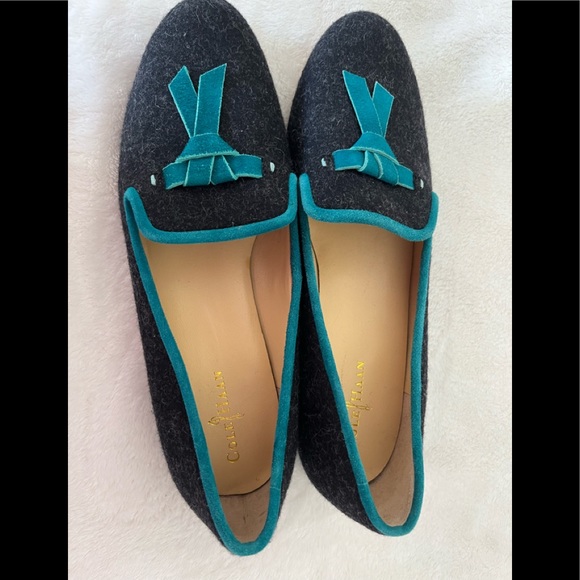 Cole Haan Nike air  grey flannel and velvet loafer womens 6.5 - Picture 3 of 3